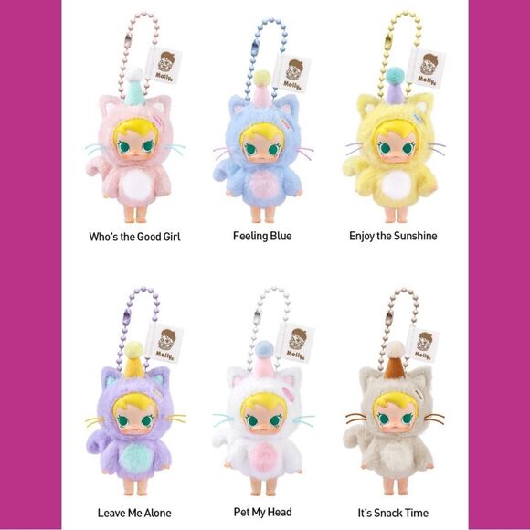 Pop Mart Baby Molly Pocket Friends Series Vinyl Plush Pendant Blind Box - Picture 12 of 14